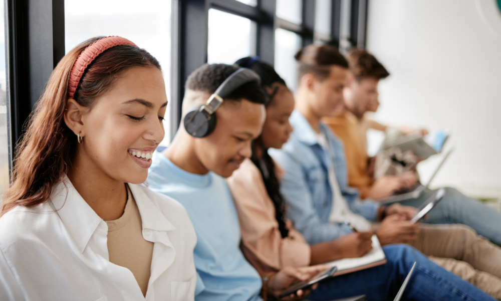 A group of diverse college students sitting together, Historically black colleges and universities, Hispanic association of colleges and universities, HSIs, HBCUs, Hispanic serving institutions, African American Students, black students, high school students, high schoolers, high school seniors, incoming freshmen, college juniors, college seniors, incoming freshman