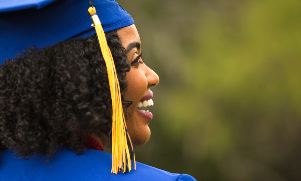 An incoming law school student in a graduation cap and gown, American Bar Association, legal field, fall scholarships, scholarships with fall deadlines, scholarships for law students, pre law scholarships, female students, graduate law students, 1st year law students, 2nd year law students