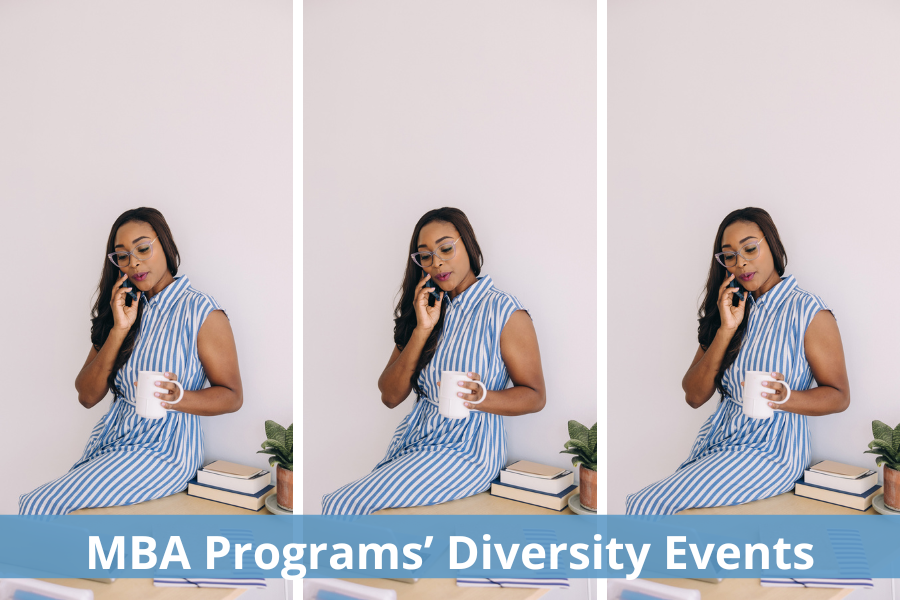 Female is on the phone with an admission rep from Duke's Fuqua MBA program, Top MBA programs, Top business schools, MBA diversity events, admission events for prospective MBA students