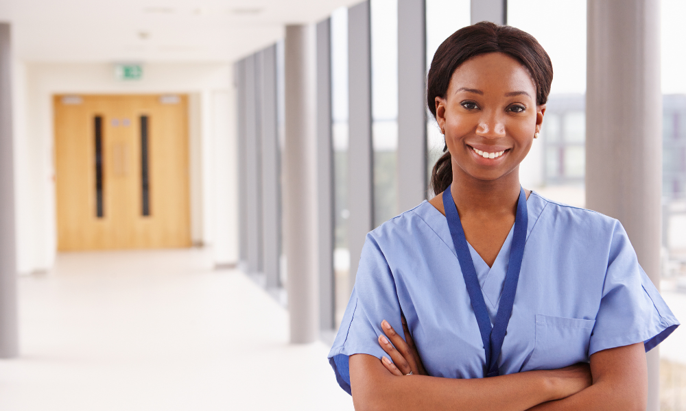 The nursing teacher is waiting for her nursing student to complete her course work and clinicals