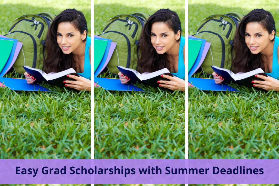 A college senior is looking for law school scholarships, scholarships for Latinos, and easy grad scholarships with summer deadlines. The student has her recommendation letters, an official transcript, and her grad school acceptance letter.