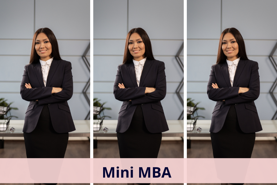 The recent female grad is at her corporate job and trying to decide if she get an MBA or go for the mini MBA
